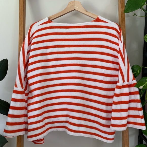 Seed Heritage Red and White Striped Cotton Jumper - Picture 2 of 6